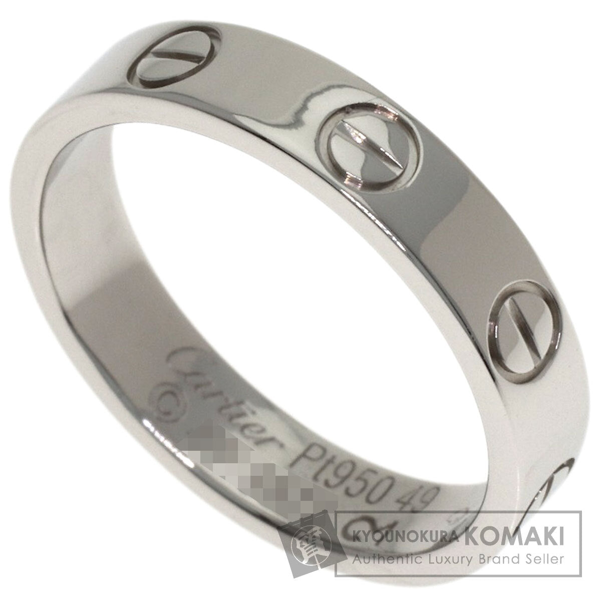 CARTIER mini love ring #49 Ring Platinum PT950 Ladies [Used]