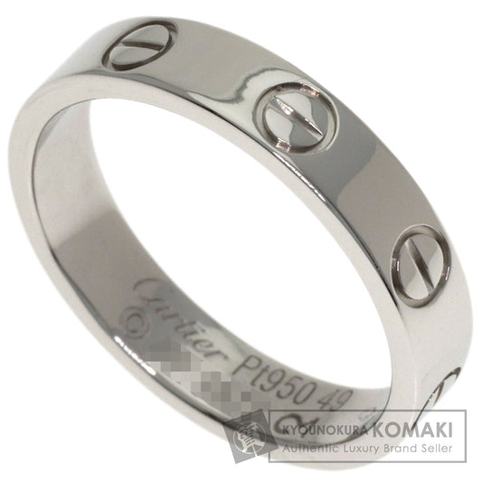 CARTIER mini love ring #49 Ring Platinum PT950 Ladies [Used]