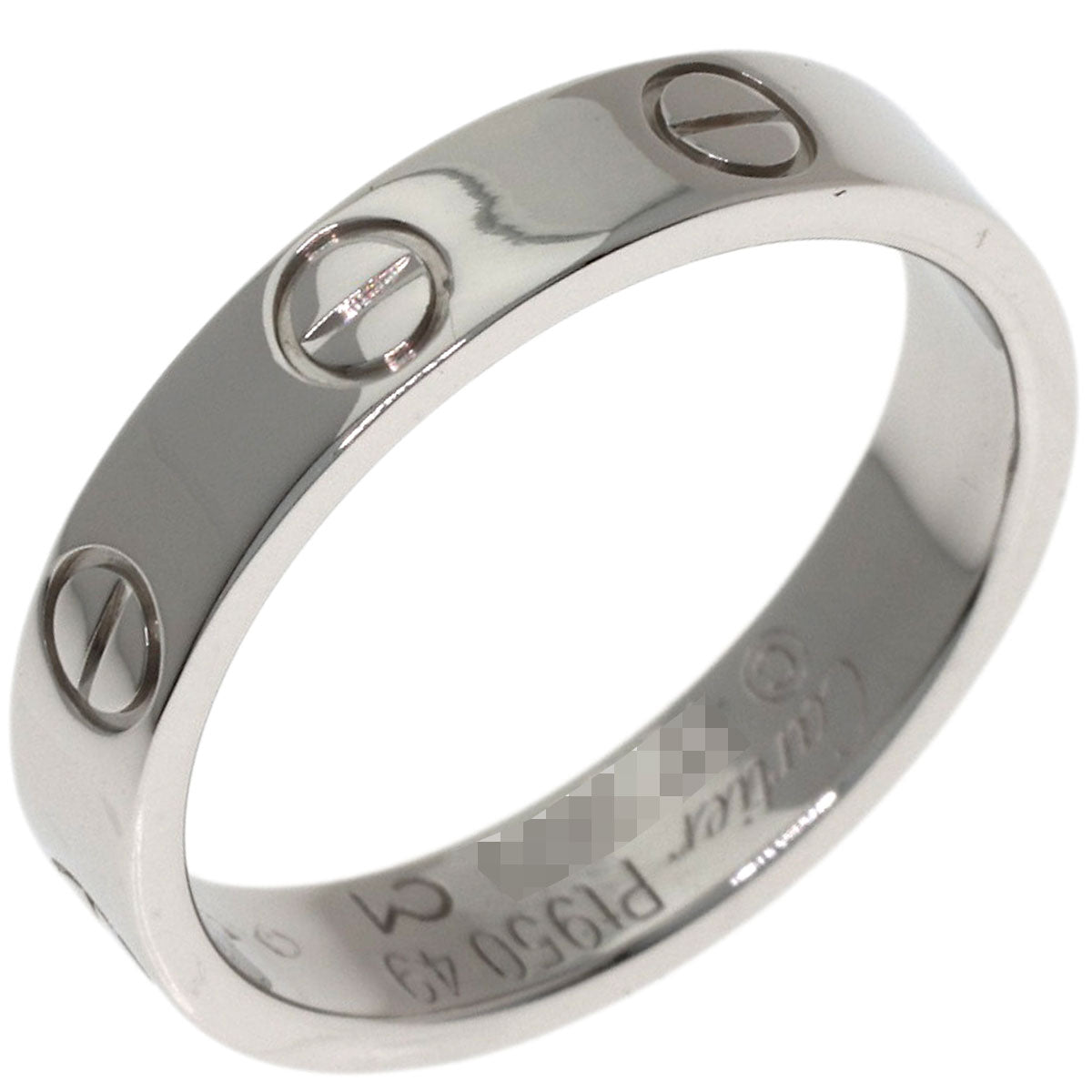 CARTIER mini love ring #49 Ring Platinum PT950 Ladies [Used]