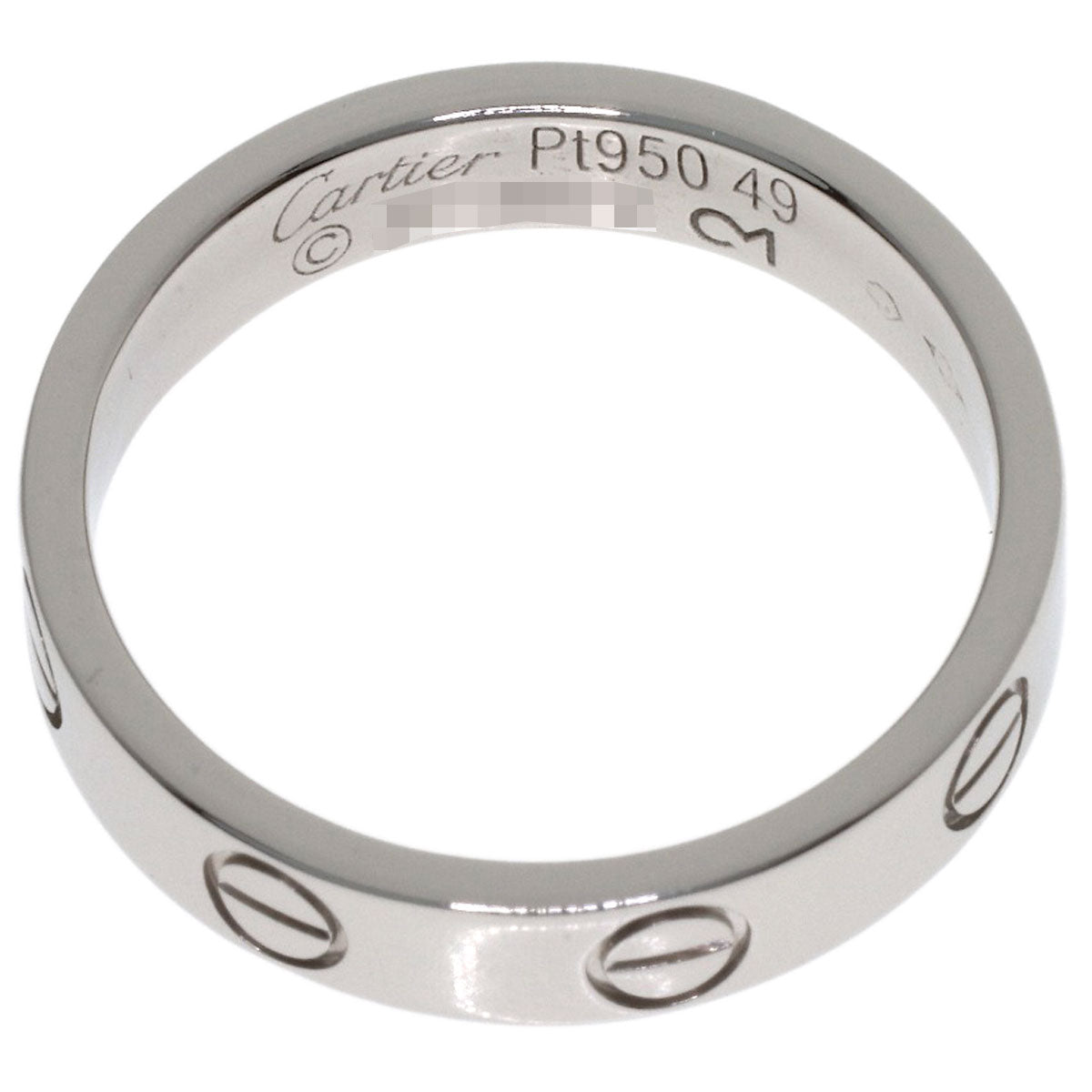 CARTIER mini love ring #49 Ring Platinum PT950 Ladies [Used]