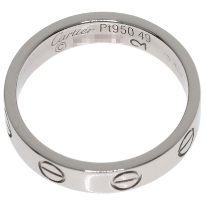 CARTIER mini love ring #49 Ring Platinum PT950 Ladies [Used]