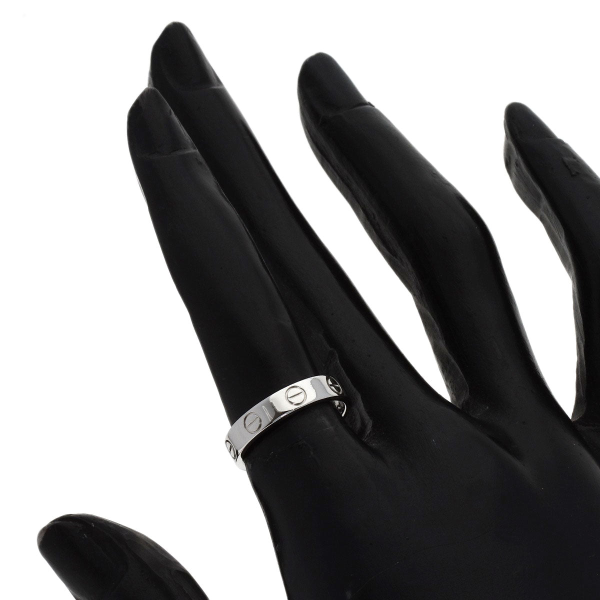 CARTIER mini love ring #49 Ring Platinum PT950 Ladies [Used]