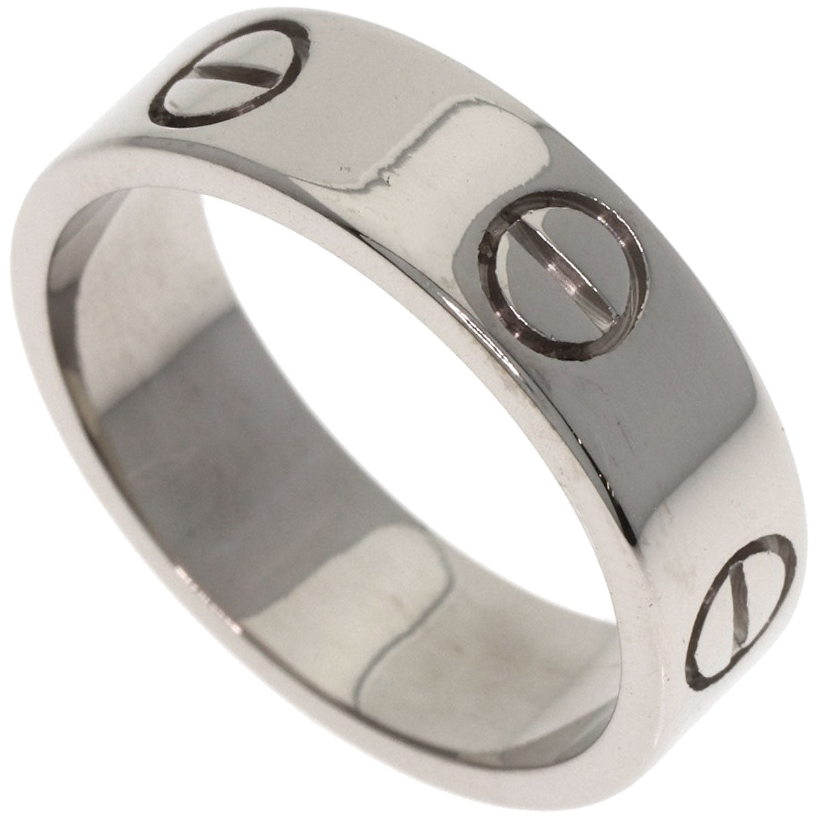 CARTIER love ring #53 Ring K18 White Gold Ladies [Used]