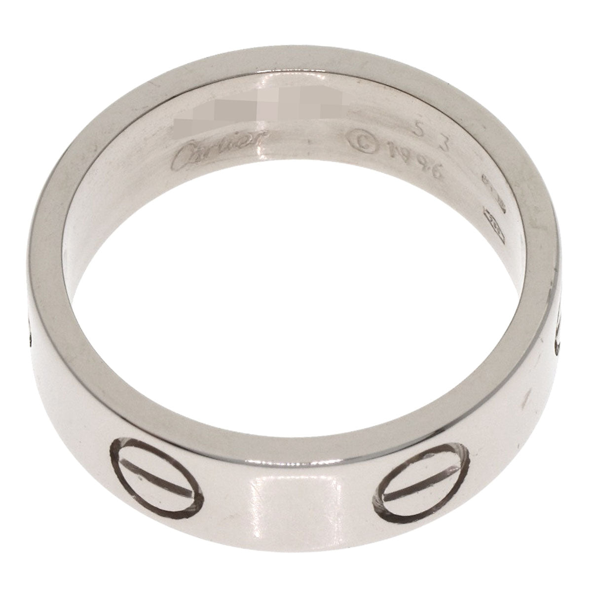 CARTIER love ring #53 Ring K18 White Gold Ladies [Used]