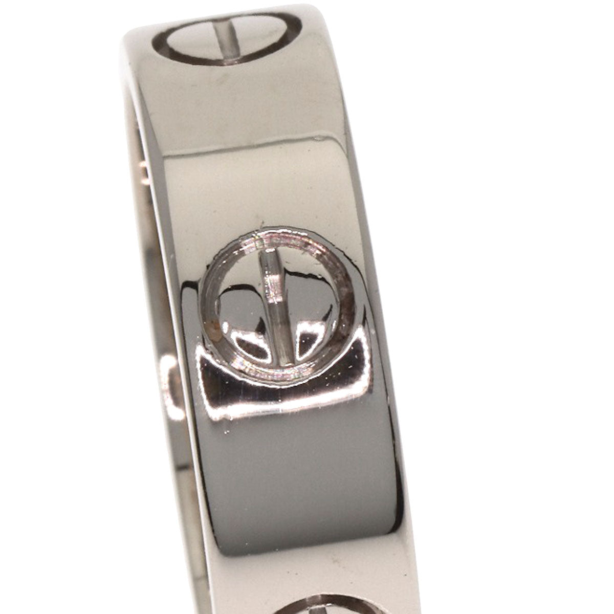 CARTIER love ring #53 Ring K18 White Gold Ladies [Used]