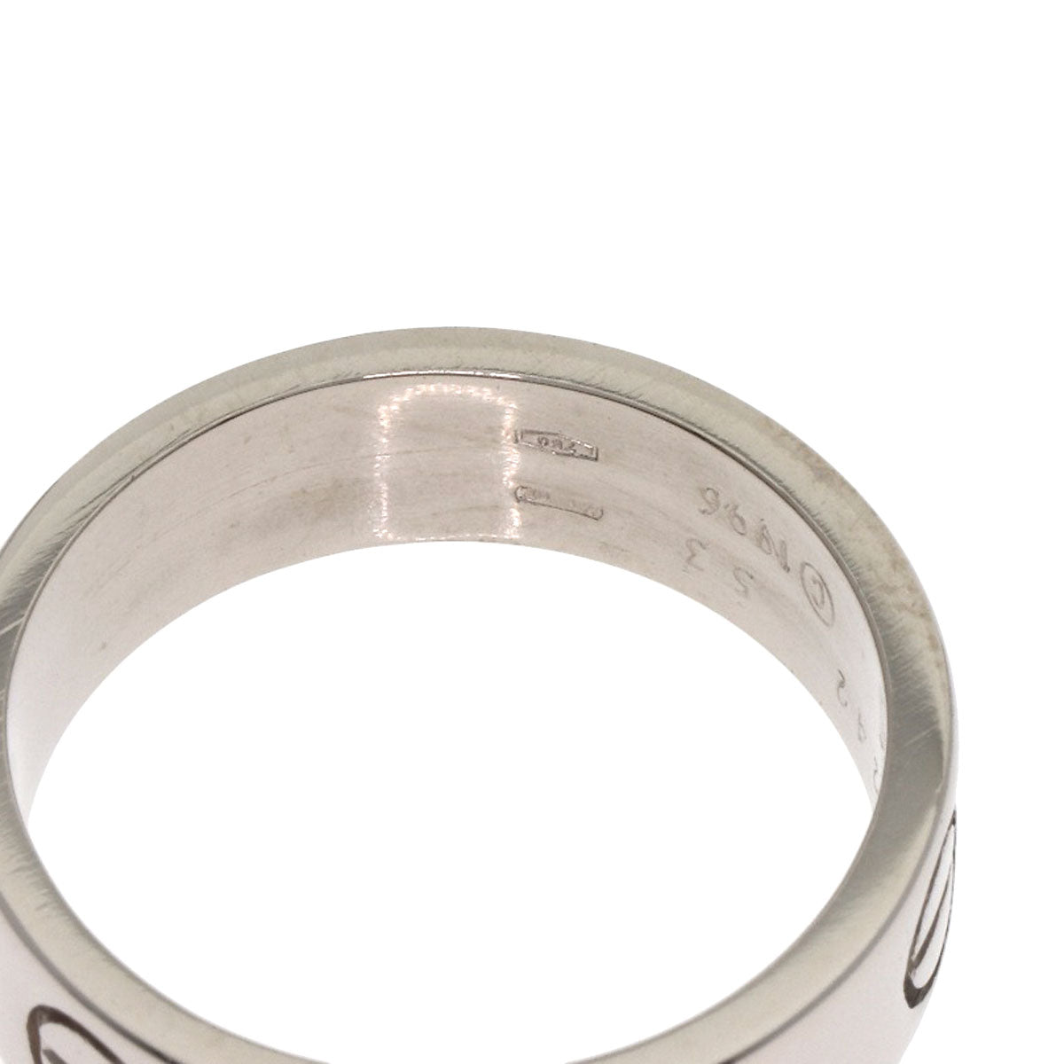 CARTIER love ring #53 Ring K18 White Gold Ladies [Used]