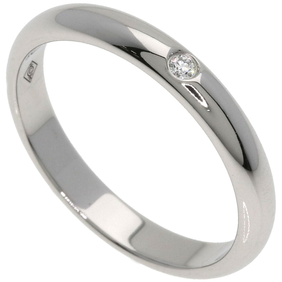 CARTIER Wedding 1P Diamond #46 Ring Platinum PT950 Ladies [Used]