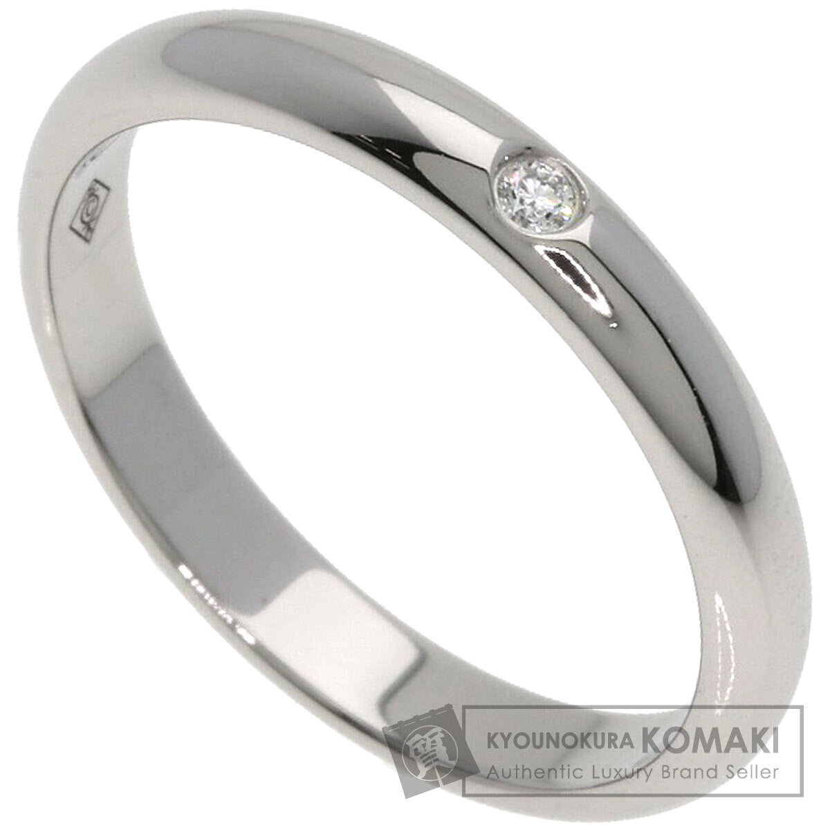 CARTIER Wedding 1P Diamond #46 Ring Platinum PT950 Ladies [Used]