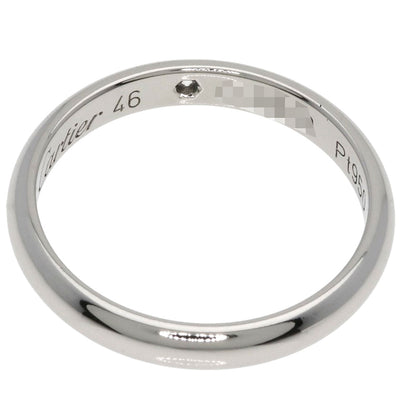 CARTIER Wedding 1P Diamond #46 Ring Platinum PT950 Ladies [Used]