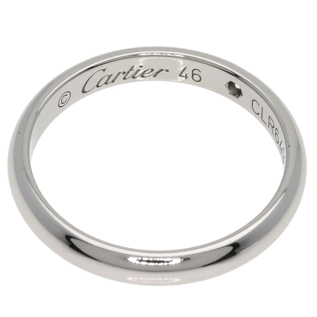 CARTIER Wedding 1P Diamond #46 Ring Platinum PT950 Ladies [Used]