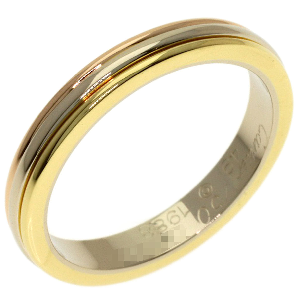 CARTIER Three colors # 49 Ring K18 Yellow Gold K18 White GoldLadies [Used]