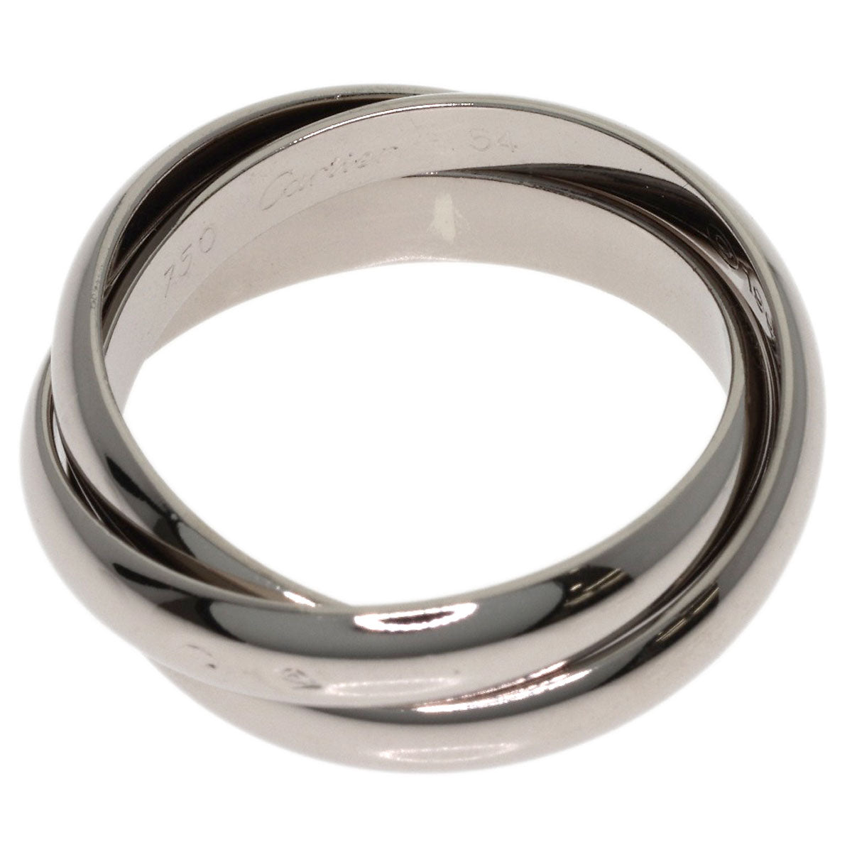CARTIER Trinity #54 Ring K18 White Gold Ladies [Used]