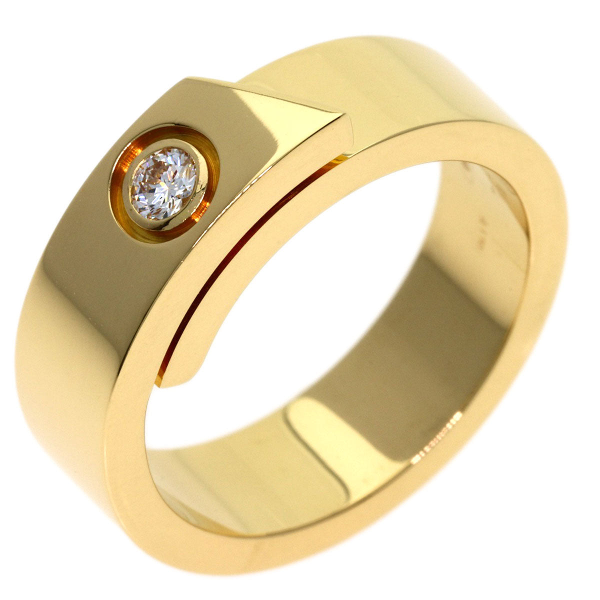 CARTIER Anniversary Diamond #51 Ring K18 Yellow Gold Ladies [Used]