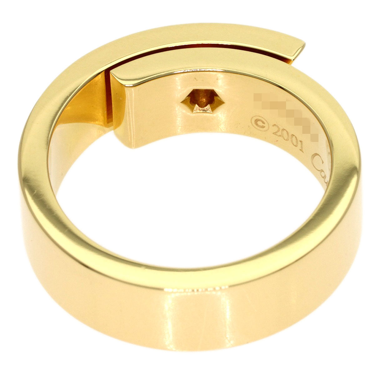CARTIER Anniversary Diamond #51 Ring K18 Yellow Gold Ladies [Used]