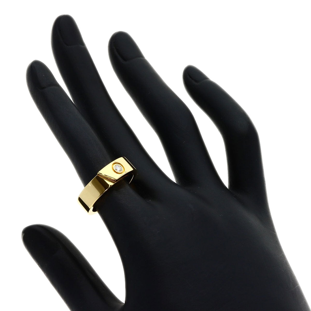 CARTIER Anniversary Diamond #51 Ring K18 Yellow Gold Ladies [Used]