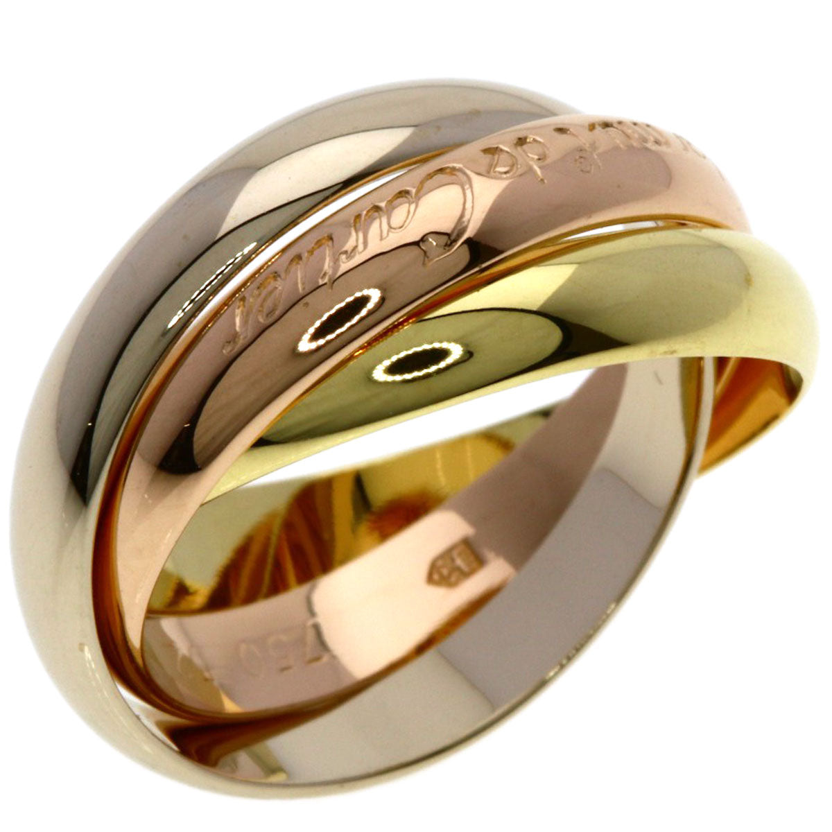 CARTIER Trinity #52 Ring K18 Yellow Gold K18 White GoldLadies [Used]