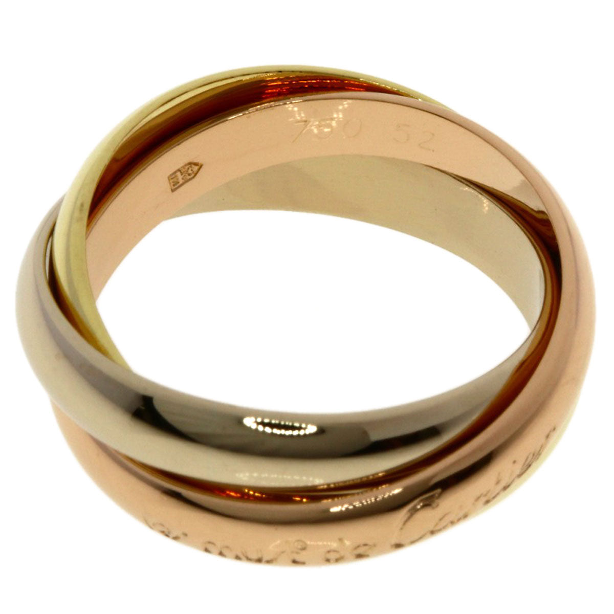 CARTIER Trinity #52 Ring K18 Yellow Gold K18 White GoldLadies [Used]