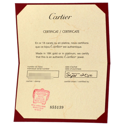 CARTIER Engraved #66 Ring Platinum PT950 mens [Used]