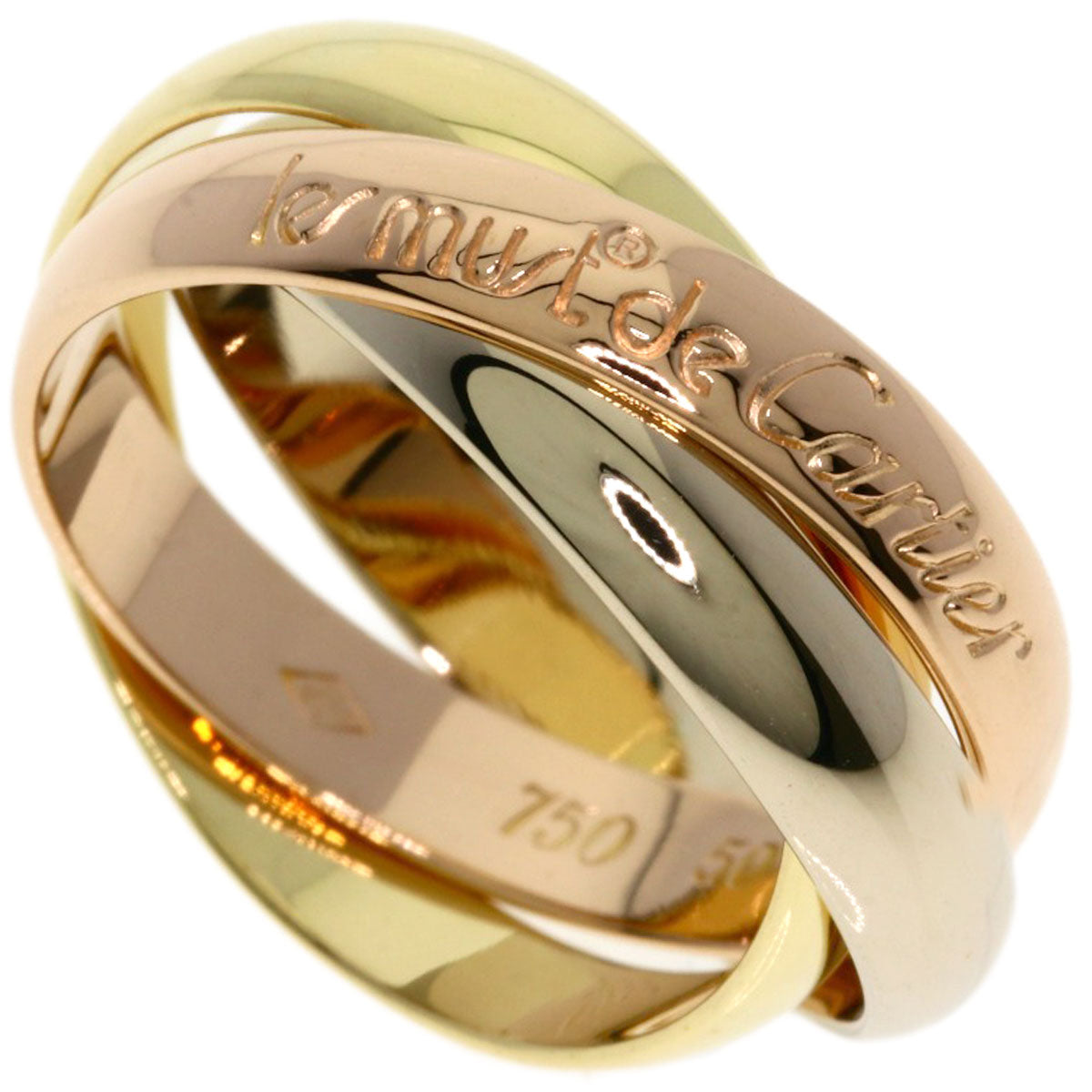 CARTIER Trinity #50 Ring K18 Pink Gold 18K Yellow GoldLadies [Used]
