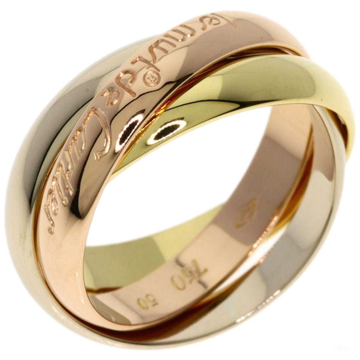 CARTIER Trinity #50 Ring K18 Pink Gold 18K Yellow GoldLadies [Used]