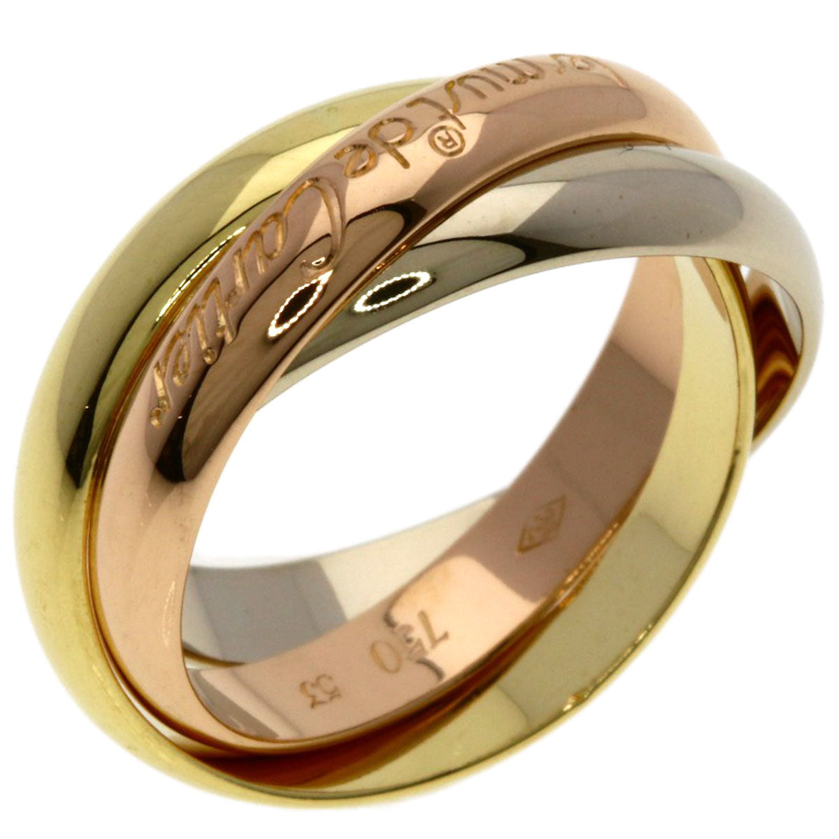 CARTIER Trinity #53 Ring K18 Yellow Gold K18 White GoldLadies [Used]