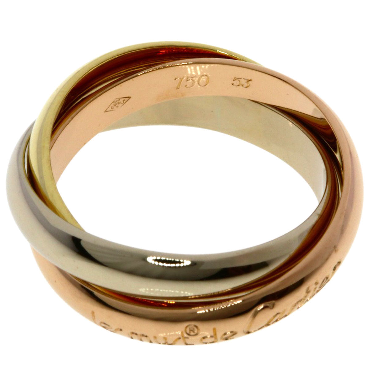CARTIER Trinity #53 Ring K18 Yellow Gold K18 White GoldLadies [Used]