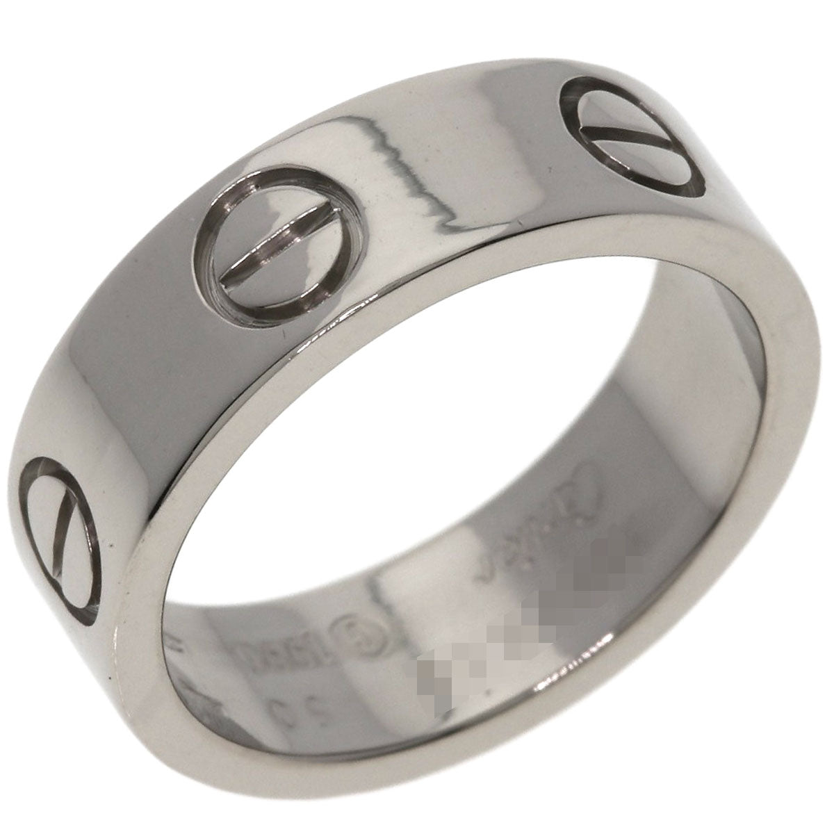 CARTIER love ring #50 Ring K18 White Gold Ladies [Used]