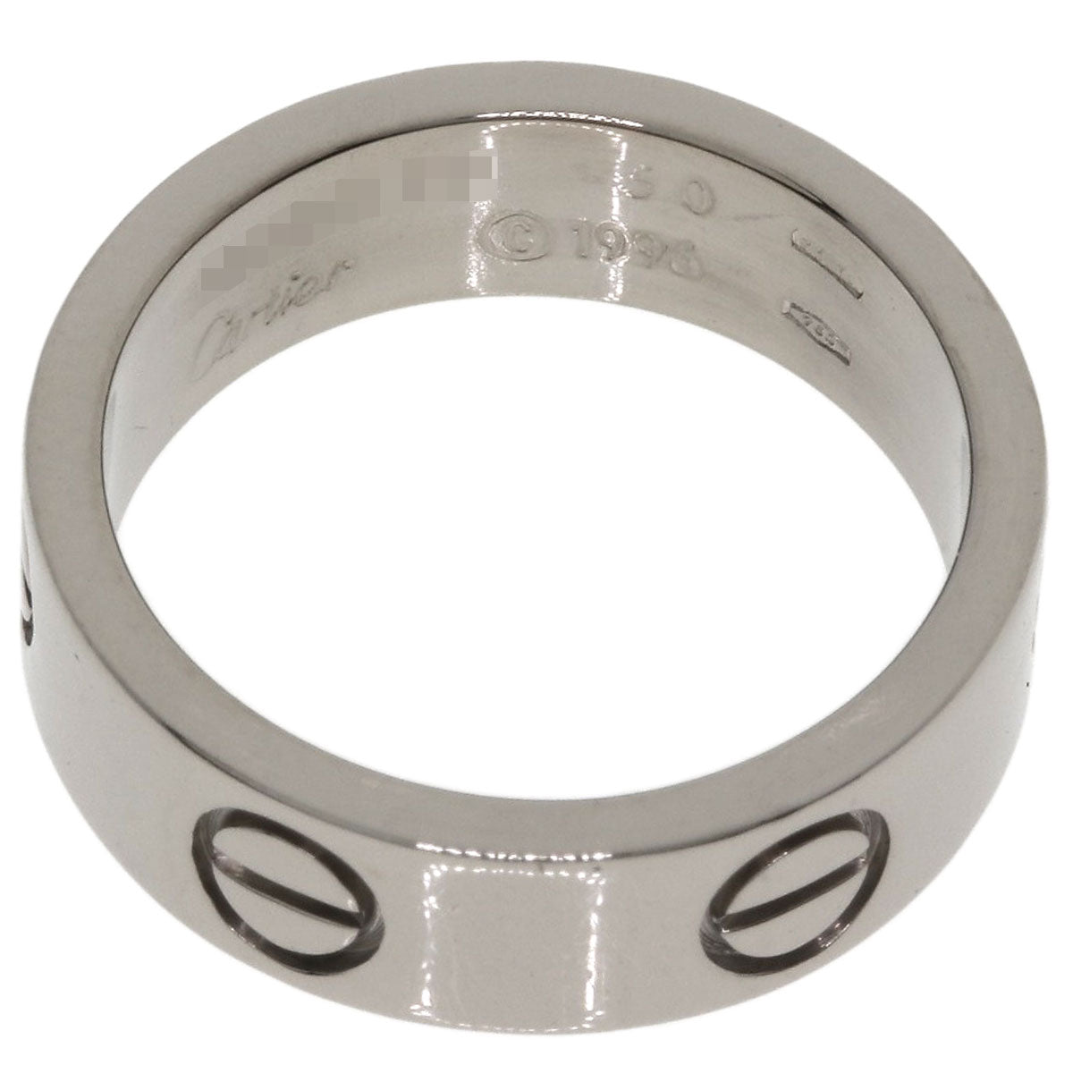 CARTIER love ring #50 Ring K18 White Gold Ladies [Used]