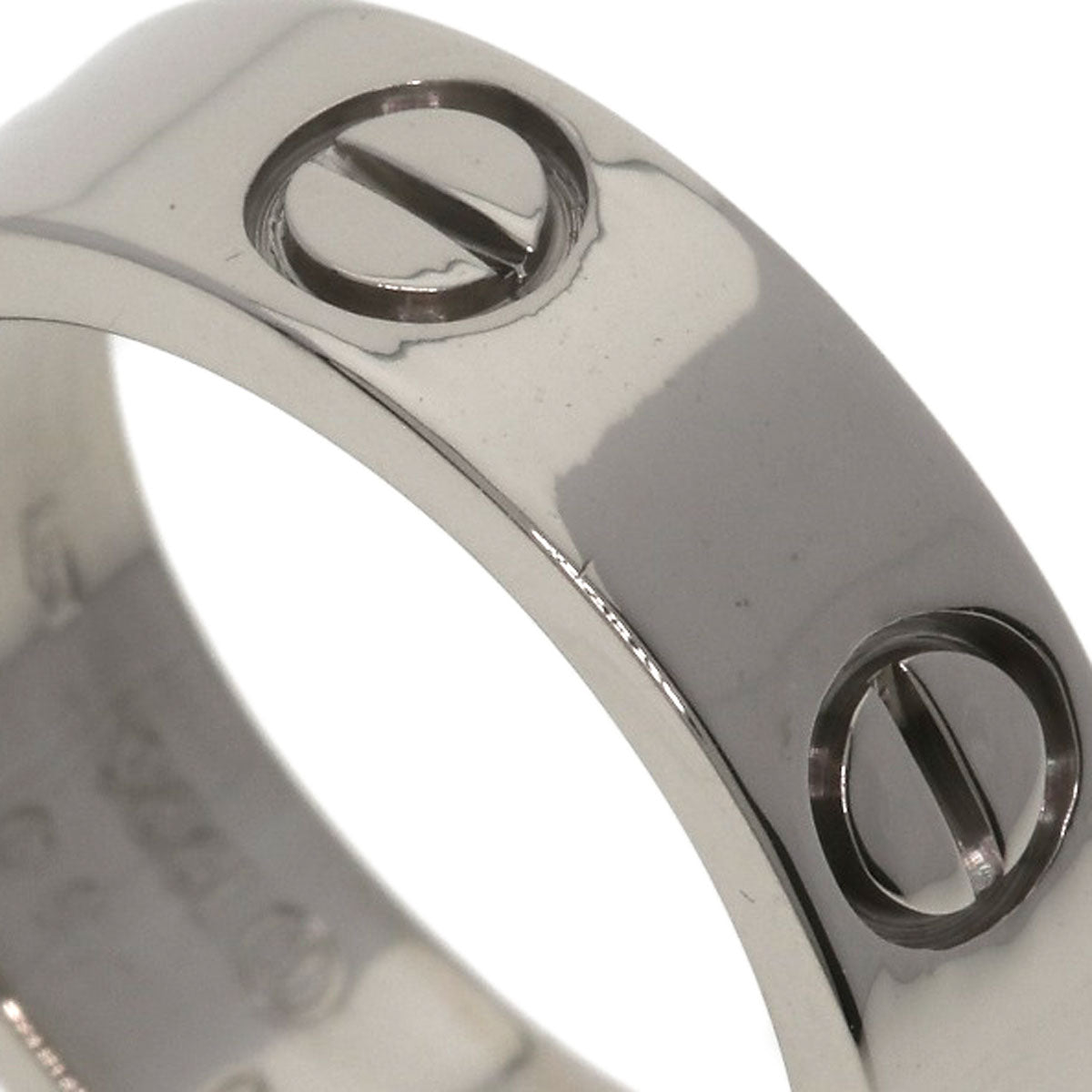 CARTIER love ring #50 Ring K18 White Gold Ladies [Used]