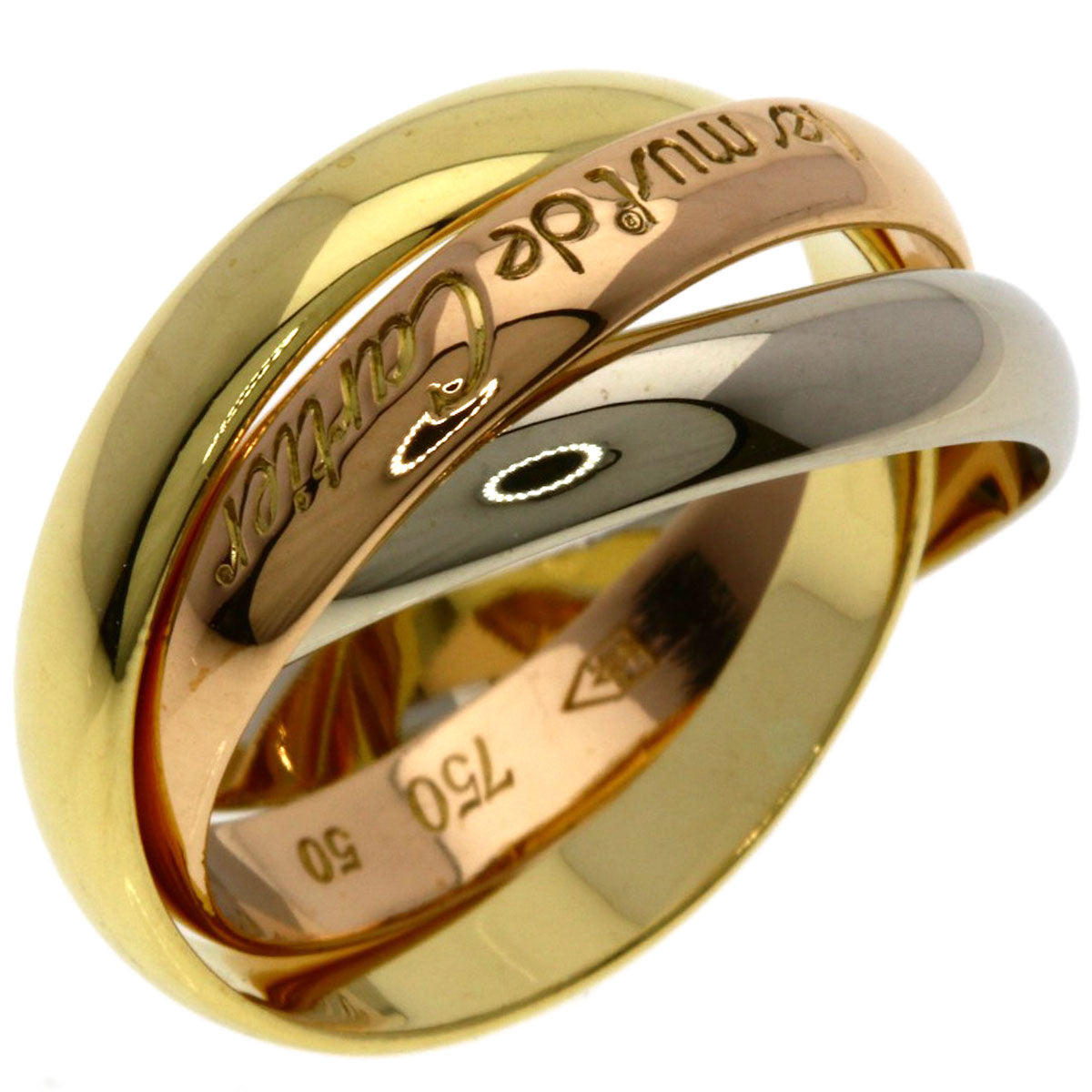 CARTIER Trinity #50 Ring K18 Yellow Gold K18 White GoldLadies [Used]