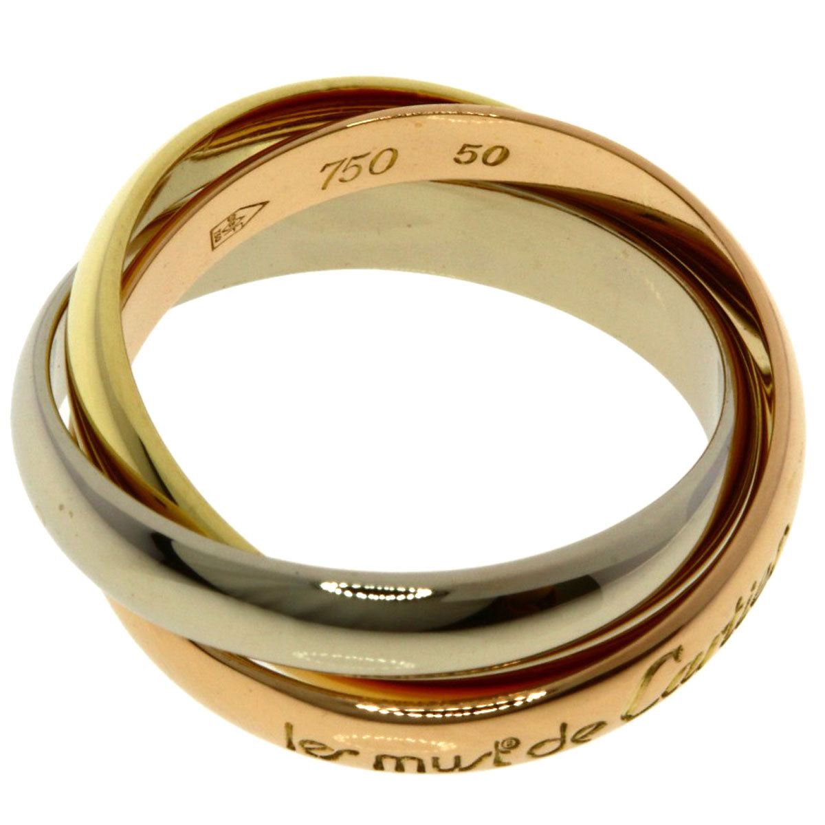 CARTIER Trinity #50 Ring K18 Yellow Gold K18 White GoldLadies [Used]