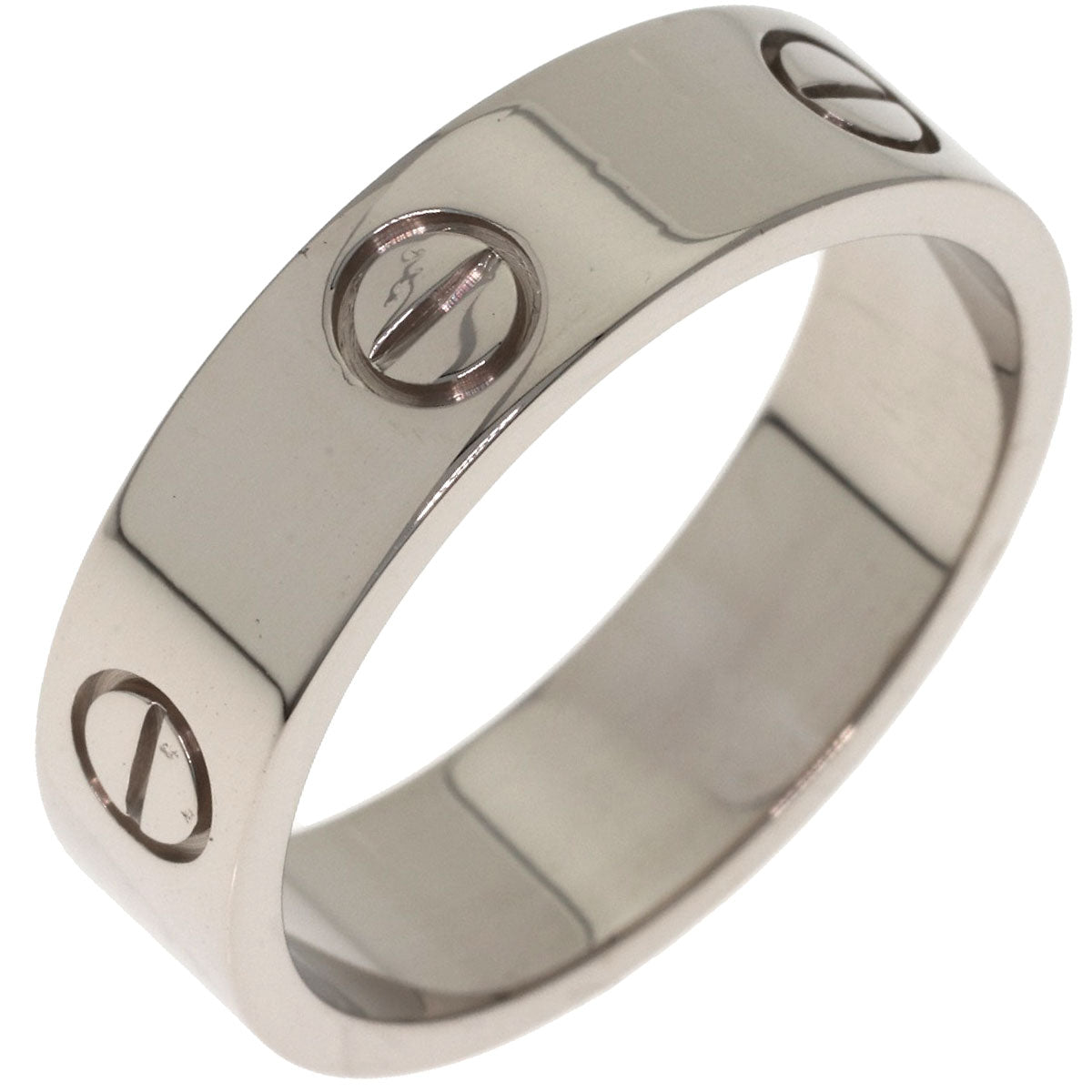 CARTIER love ring #61 Ring K18 White Gold Ladies [Used]