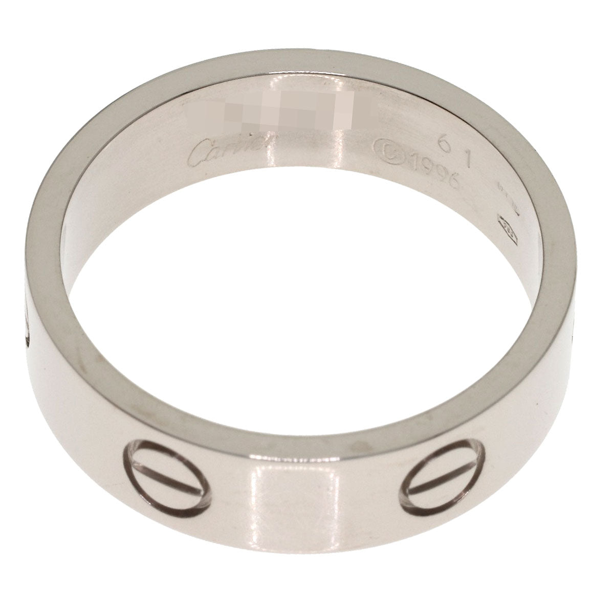 CARTIER love ring #61 Ring K18 White Gold Ladies [Used]