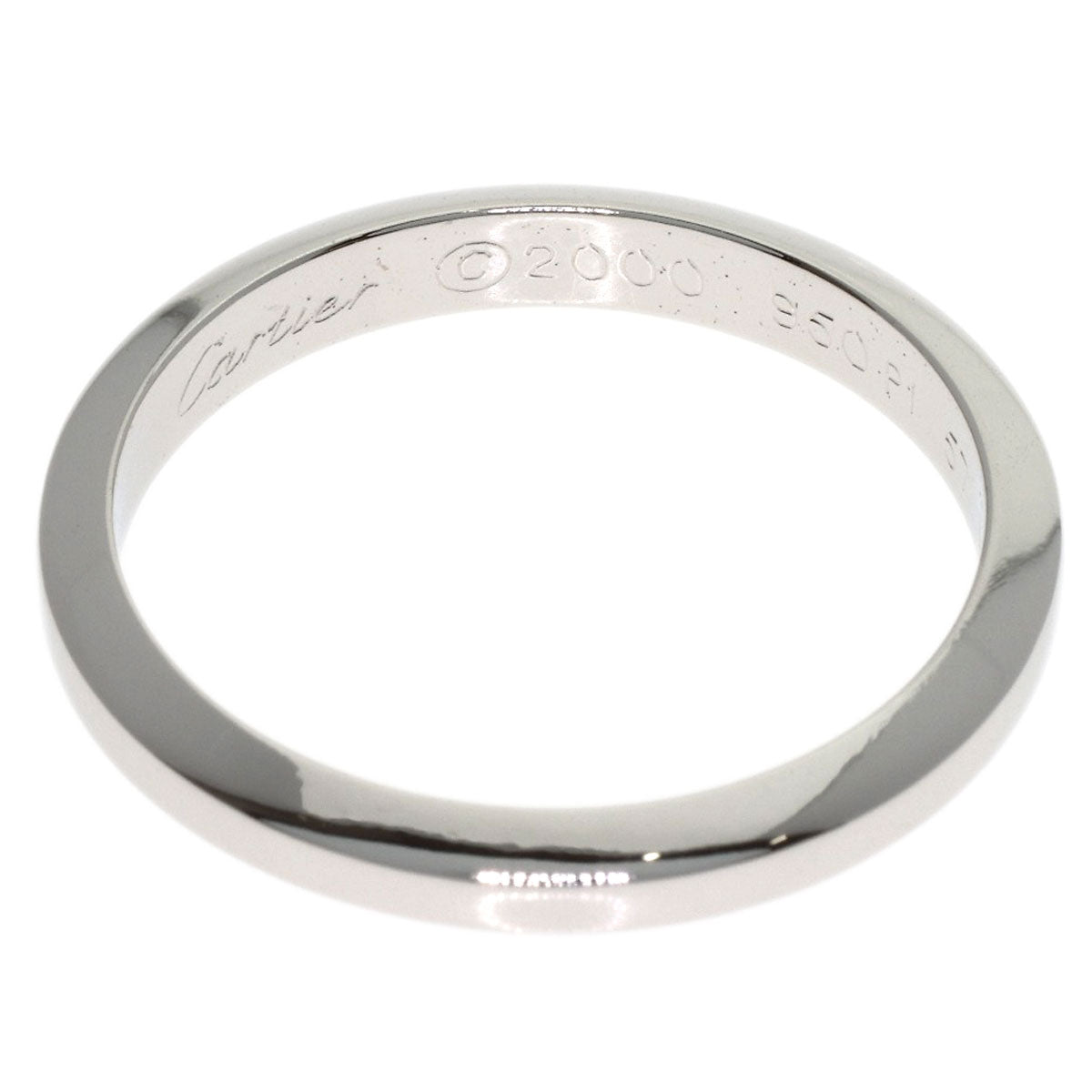 CARTIER Band Ring #57 Ring Platinum PT950 Ladies [Used]