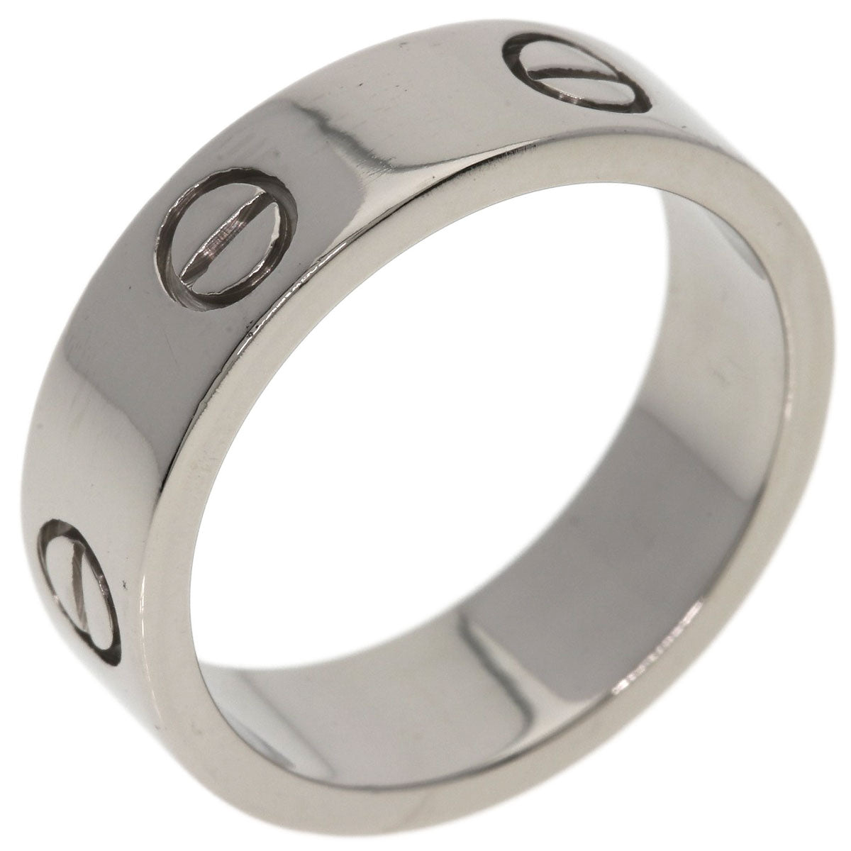 CARTIER love ring #57 Ring K18 White Gold Ladies [Used]
