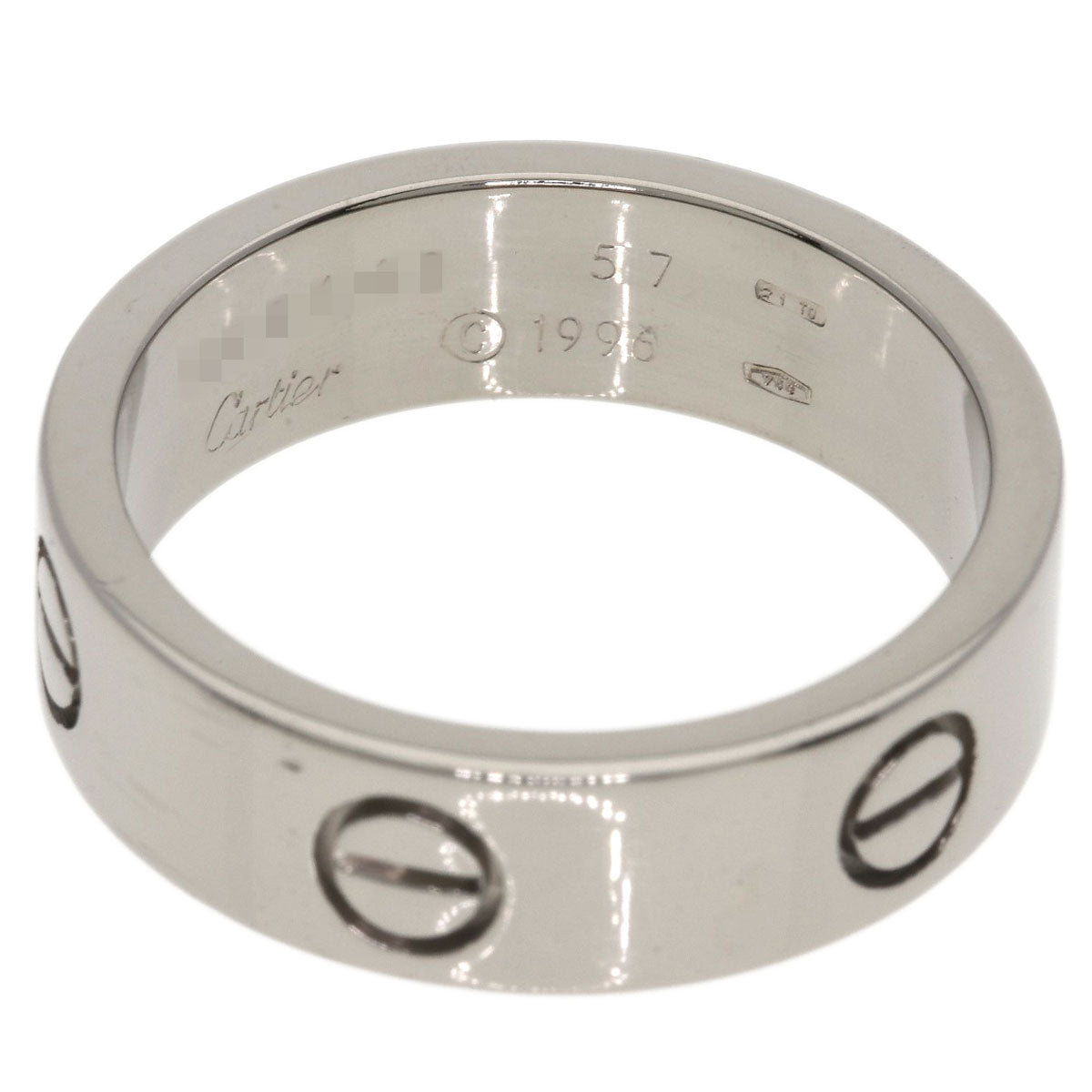 CARTIER love ring #57 Ring K18 White Gold Ladies [Used]