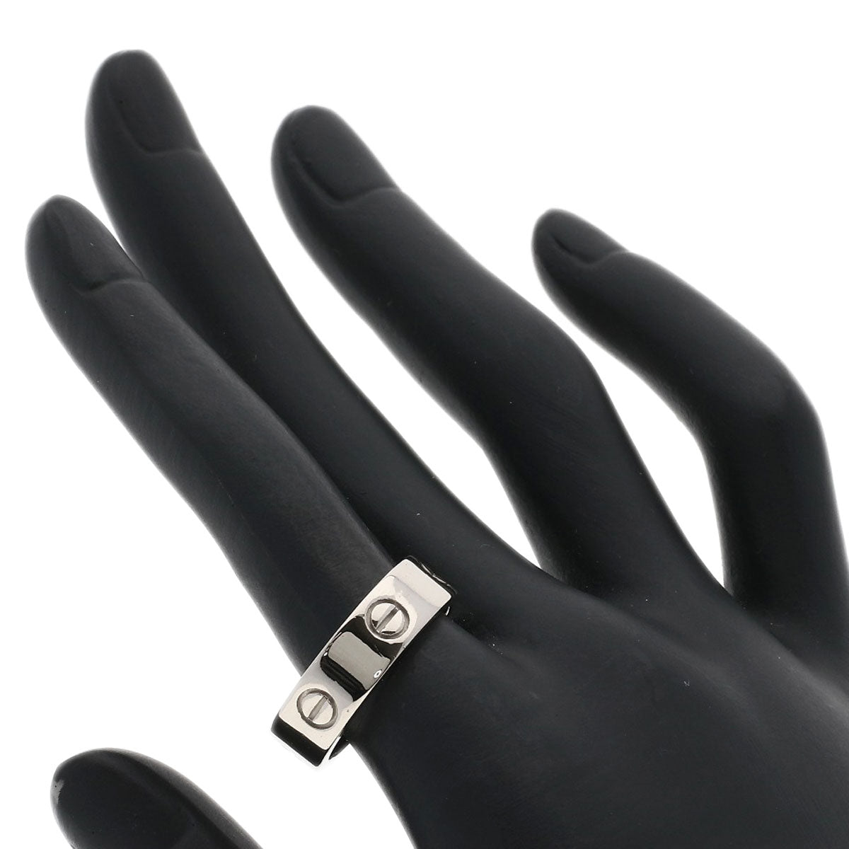 CARTIER love ring #57 Ring K18 White Gold Ladies [Used]