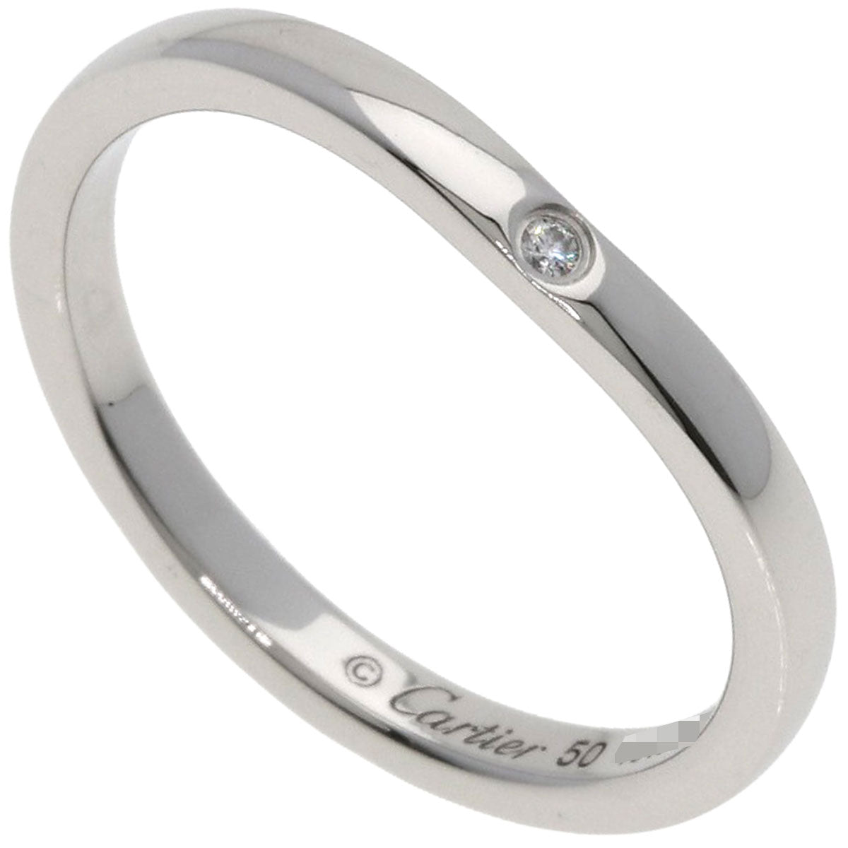 CARTIER Ballerina Curve 3P Diamond #50 Ring Platinum PT950 Ladies [Used]