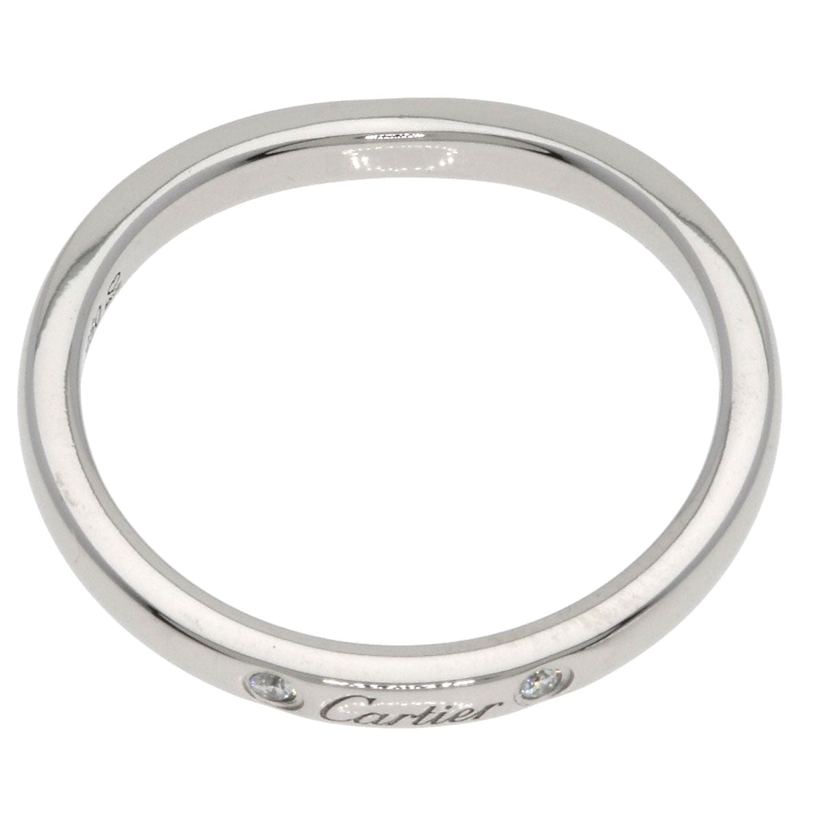 CARTIER Ballerina Curve 3P Diamond #50 Ring Platinum PT950 Ladies [Used]