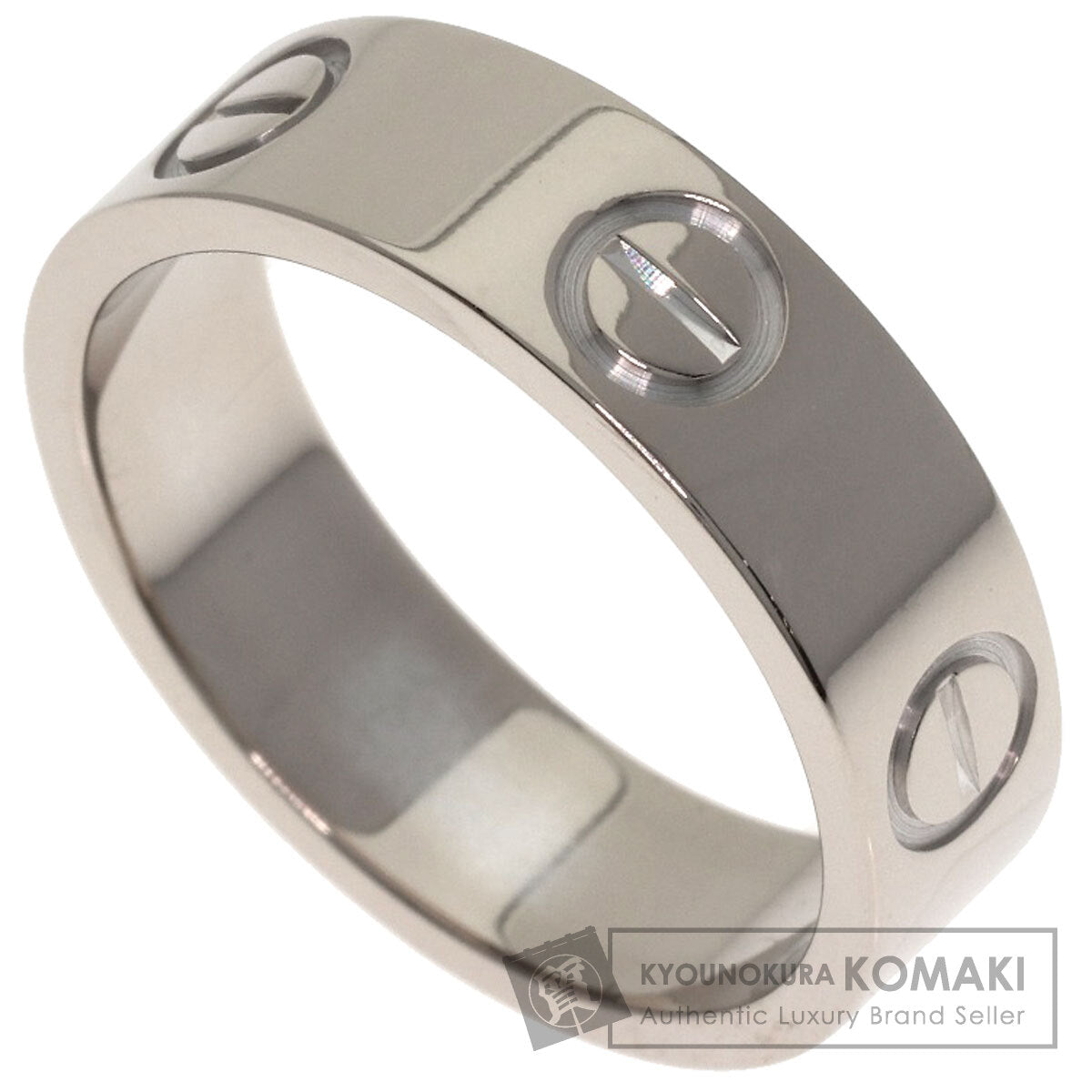 CARTIER love ring #51 Ring K18 White Gold Ladies [Used]