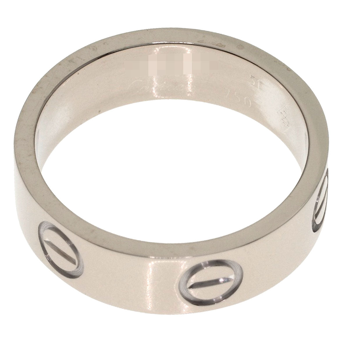 CARTIER love ring #51 Ring K18 White Gold Ladies [Used]