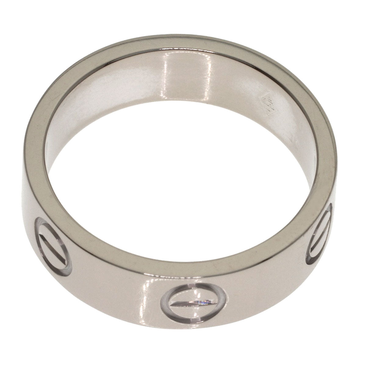 CARTIER love ring #51 Ring K18 White Gold Ladies [Used]