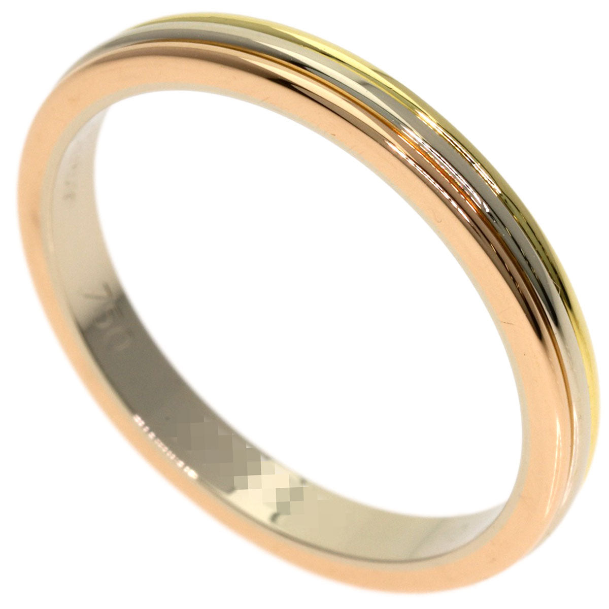 CARTIER 3 Colors #60 Ring K18 Yellow Gold 18K Pink GoldLadies [Used]