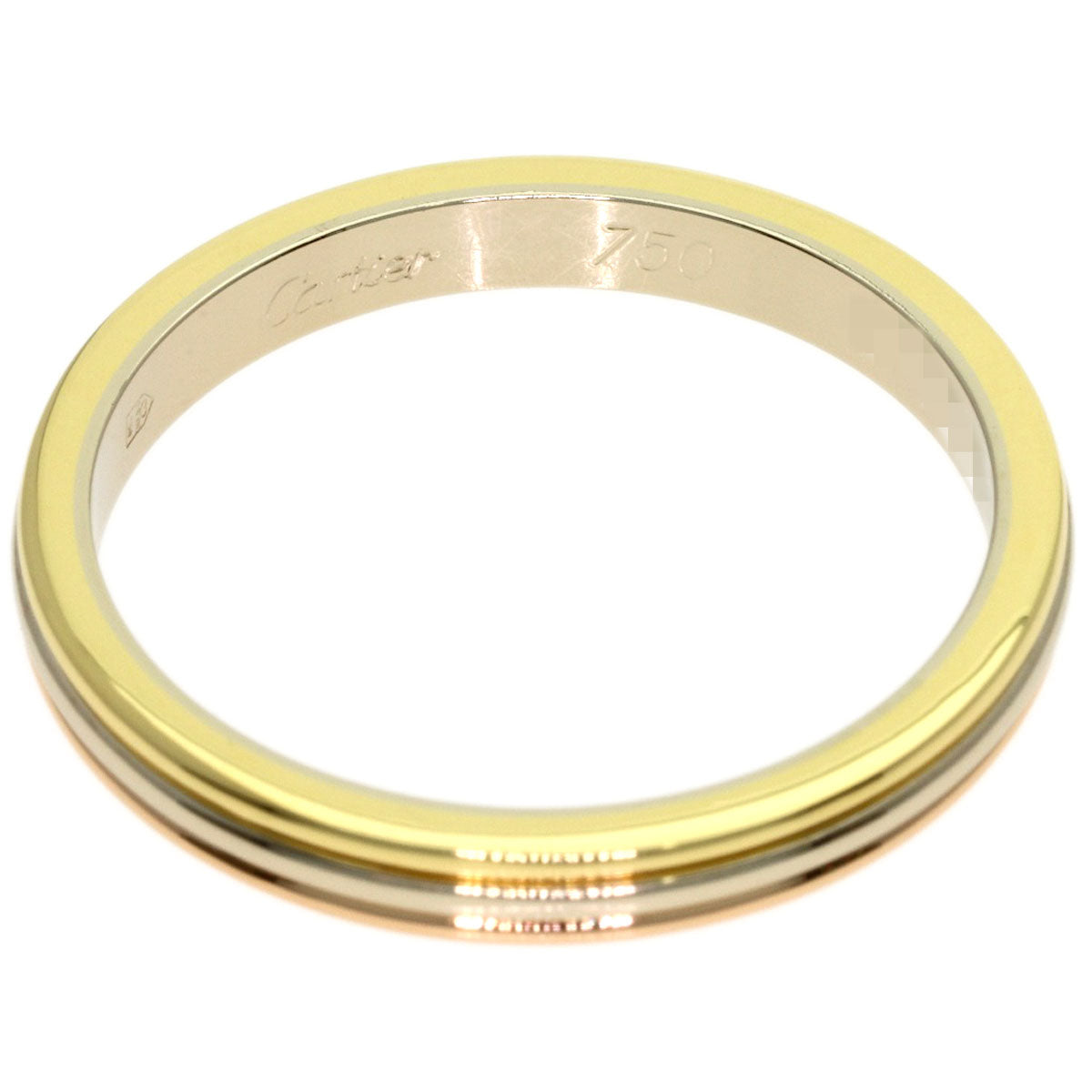 CARTIER 3 Colors #60 Ring K18 Yellow Gold 18K Pink GoldLadies [Used]