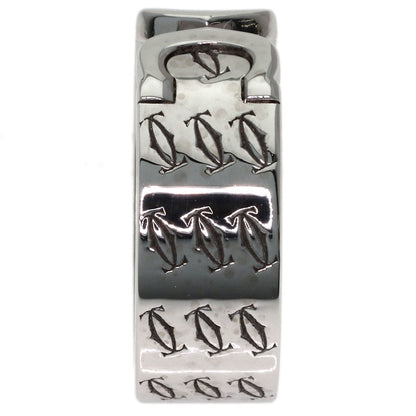 CARTIER 2C Ring, 2000 Christmas Limited Edition, #57 Ring K18 White Gold Ladies [Used]