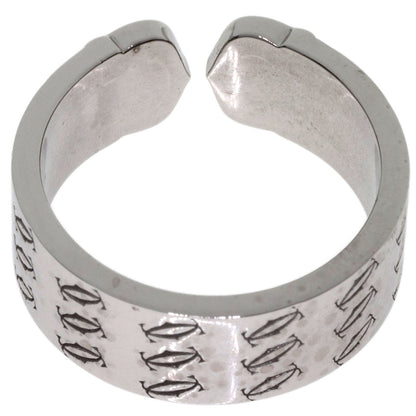 CARTIER 2C Ring, 2000 Christmas Limited Edition, #57 Ring K18 White Gold Ladies [Used]