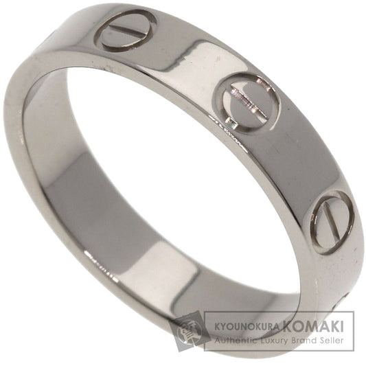 CARTIER mini love ring #48 Ring K18 White Gold Ladies [Used]