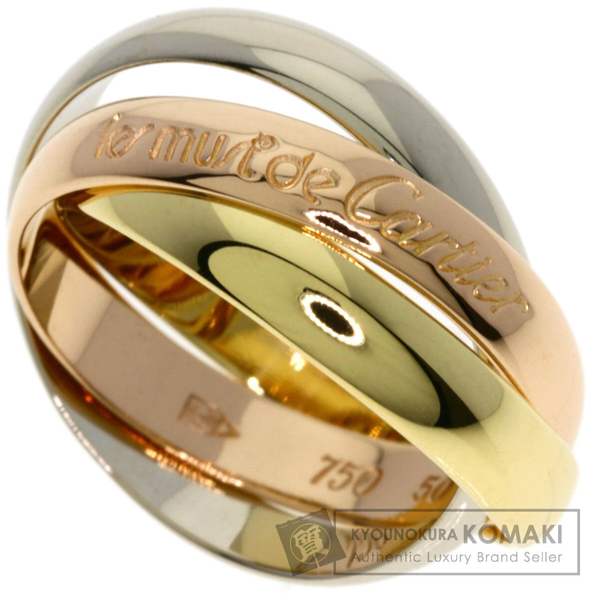 CARTIER Trinity #50 Ring K18 Pink Gold 18K Yellow GoldLadies [Used]