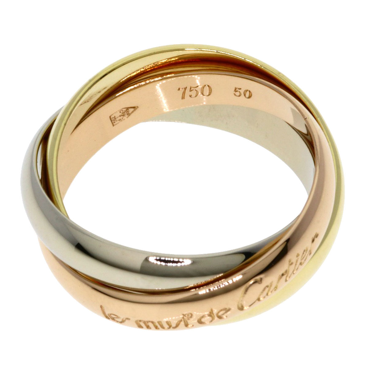 CARTIER Trinity #50 Ring K18 Pink Gold 18K Yellow GoldLadies [Used]