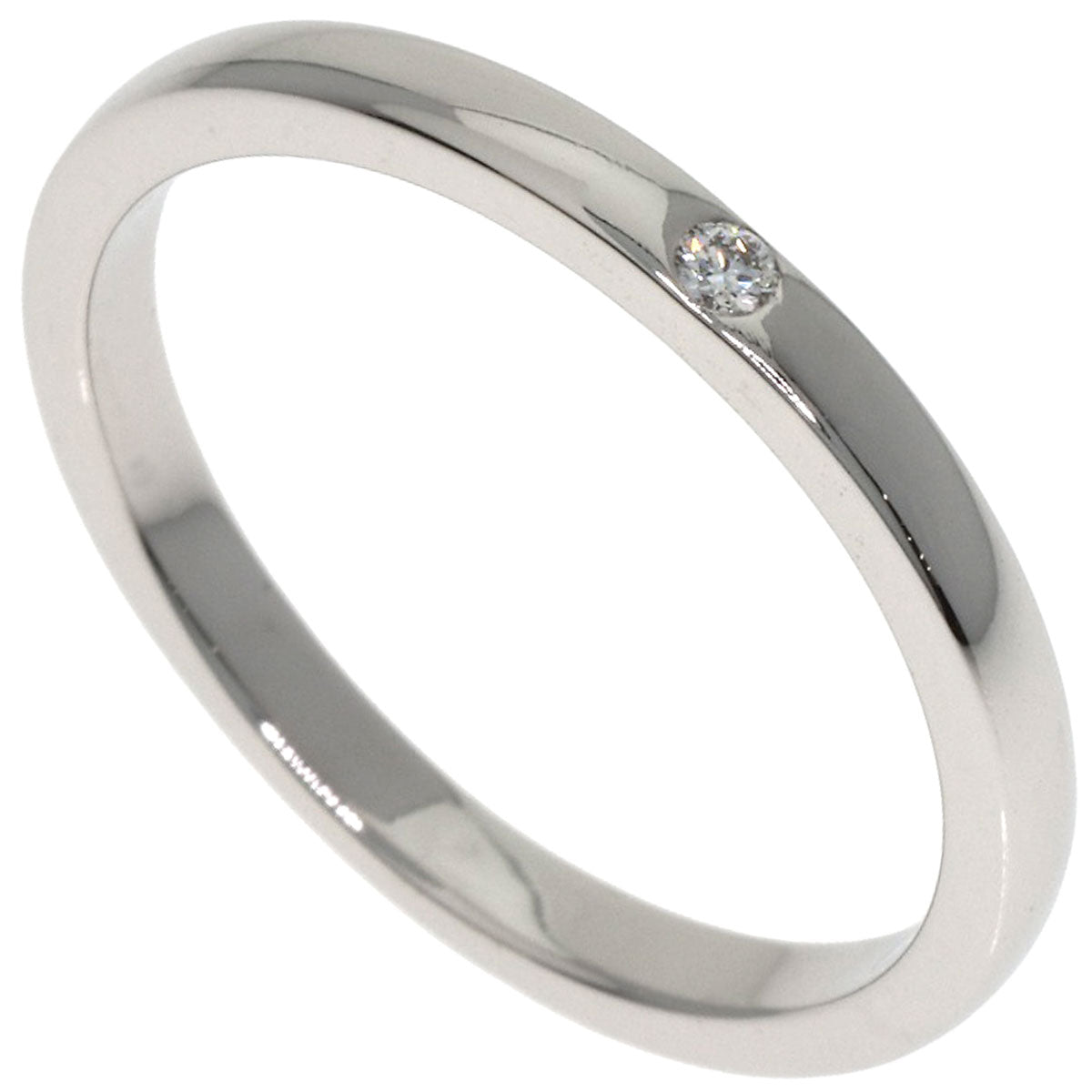 CARTIER Wedding 1P Diamond Ring Platinum PT950 Ladies [Used]